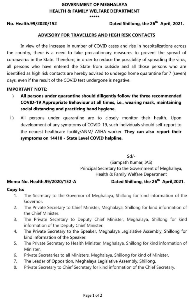 Travel Advisory - Meghalaya for Safe Journeys