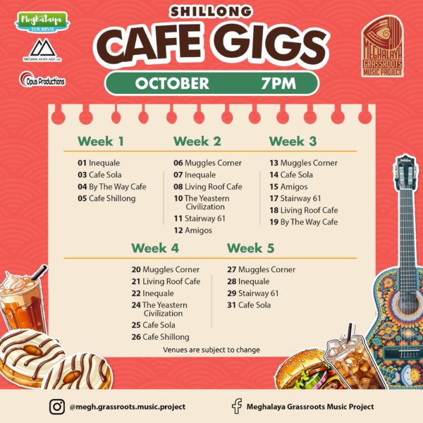 Oct 2024 7 PM Cafe Calendar Shillong