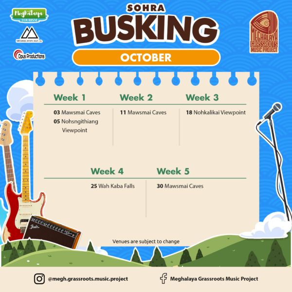 Oct 2024 Busking Calendar Sohra