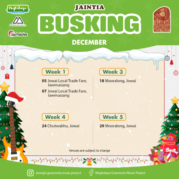 Dec 2024 Busking Calendar Jaintia