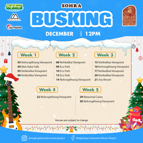 Dec 2024 Busking Calendar Sohra 12PM