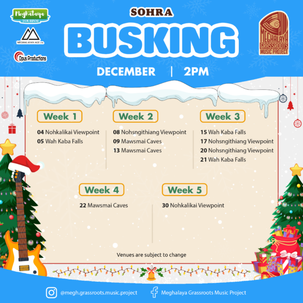 Dec 2024 Busking Calendar Sohra 2PM