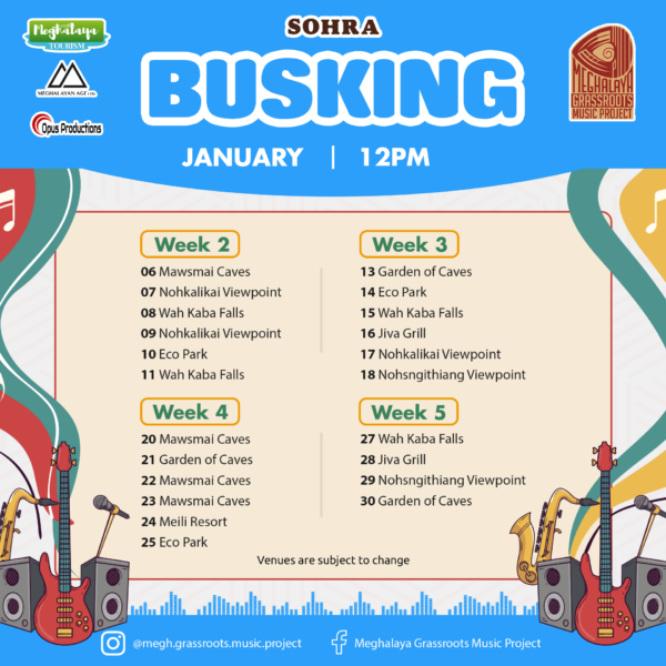 Jan 2025 Busking Calendar Sohra 12PM