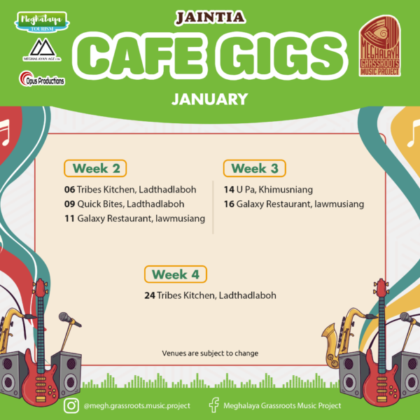 Jan 2025 Cafe Calendar Jaintia